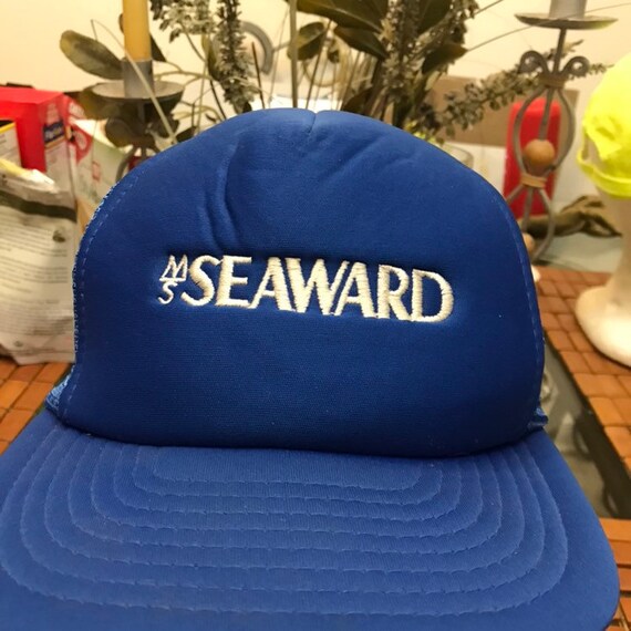 Vintage MS seaward Trucker SnapBack hat 1980s 90s - image 2