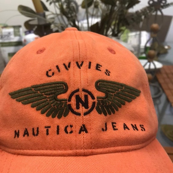 Vintage Nautica jeans Strapback hat 1980s 90s - image 3