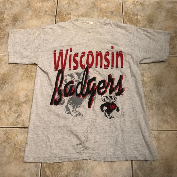 Vintage Wisconsin Badgers T shirt size medium 199… - image 1