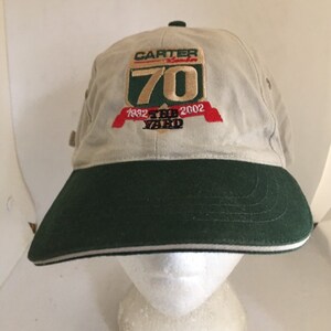 Vintage carter madera Strapback Hat gorra 1980s 90s 1990s D4