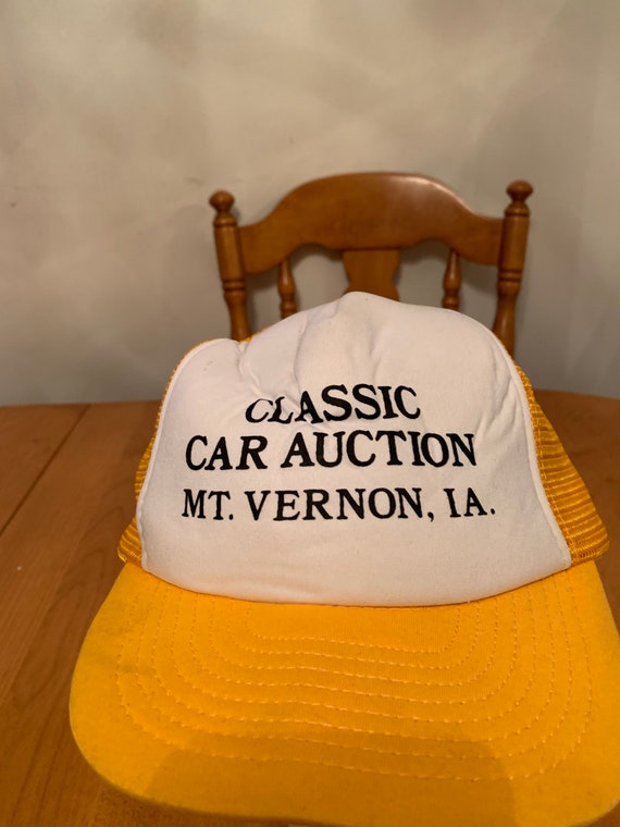 Vintage classic car auction Trucker Snapback hat … - image 2