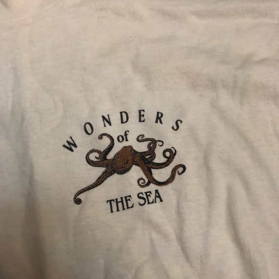 Vintage Wonders of the sea T shirt size Large 199… - image 2