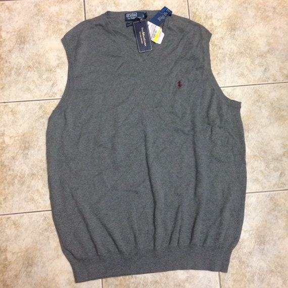 Vintage Polo Ralph Lauren Sweater Vest Size XL Big and Tall - Etsy