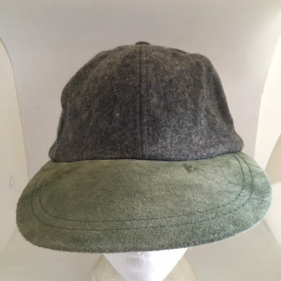 Vintage Blank Wool Strapback hat 1990s 80s adjust… - image 2