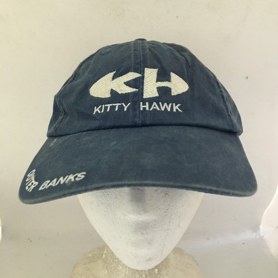 Vintage Kitty Hawk Strapback Hat Adjustable 1990s… - image 1