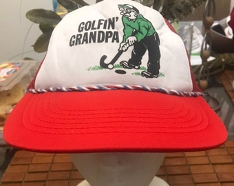 Vintage golfin’ grandpa trucker SnapBack hat adjustable