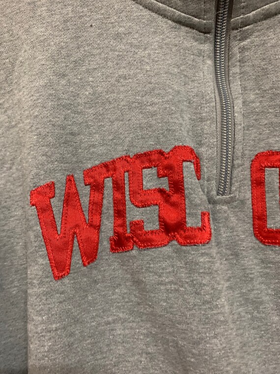 Vintage Wisconsin badgers 1/4 zip crewneck sweats… - image 3