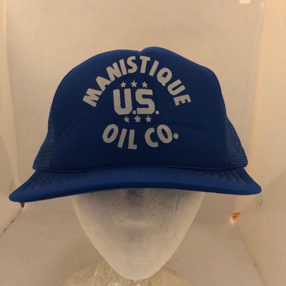 Vintage Manistique US Oil Co Trucker SnapBack hat… - image 1