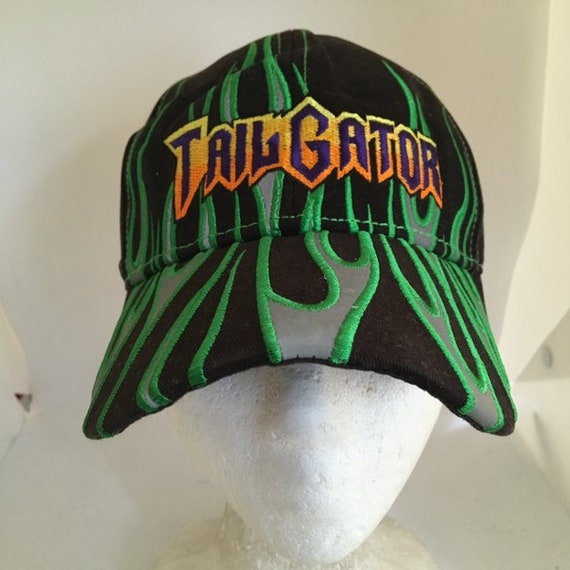 Vintage Tall gator Strapback Hat 1990s 1980s adju… - image 1