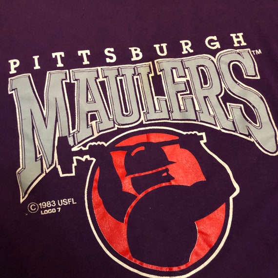 Vintage Pittsburg Maulers T shirt size large medi… - image 2