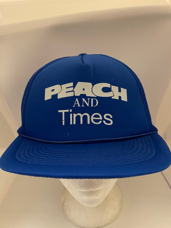 Peach and times Vintage Trucker Snapback hat 1980… - image 1