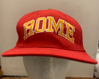 Vintage rome Italy Snapback hat adjustable 1990s 1980s Q2