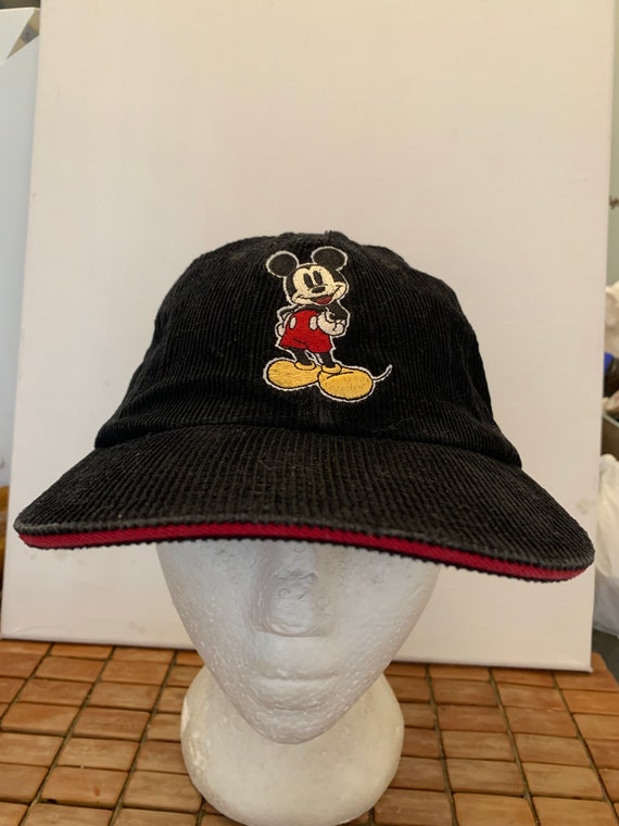 Vintage Disney Mickey Mouse corduroy Strapback hat