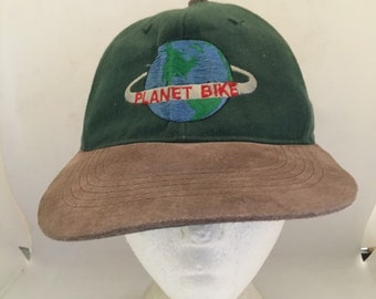 Vintage Planet Bike SnapBack Hat Adjustable 1990s 80s D2