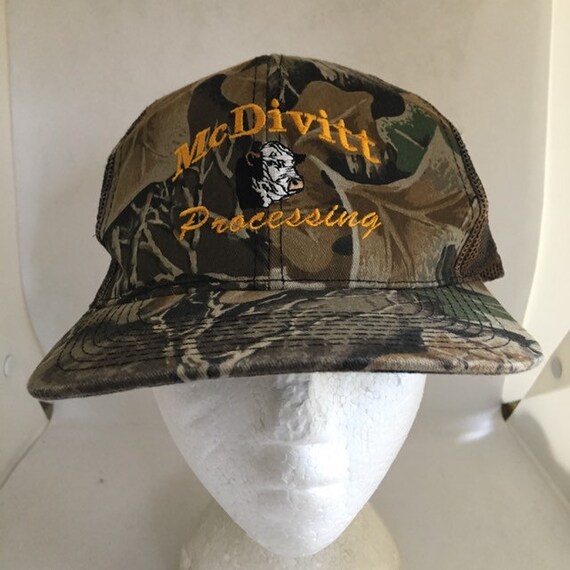 Vintage Mcdivitt processing trucker SnapBack Hat … - image 1