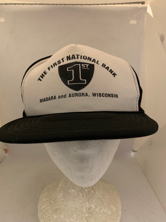 Vintage The first national Bank Wisconsin  Trucker