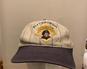 Cappello vintage da pirati di Pittsburg montato 7 1/4 Trucker Snapback cappello regolabile anni '90 anni '80 Q2