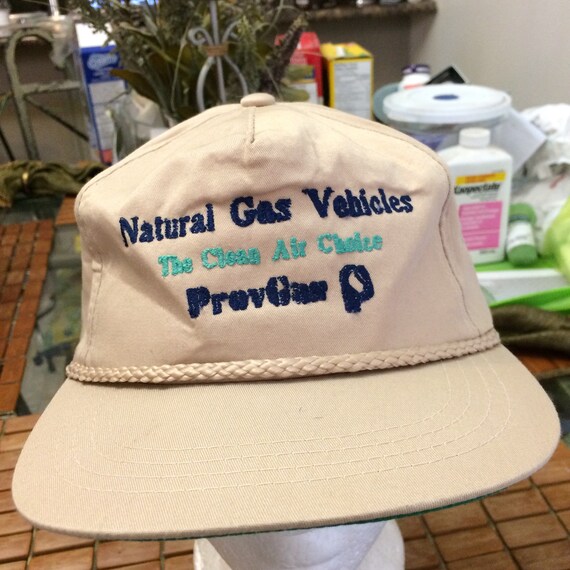 Vintage natural gas vehicles Trucker Snapback Hat… - image 2