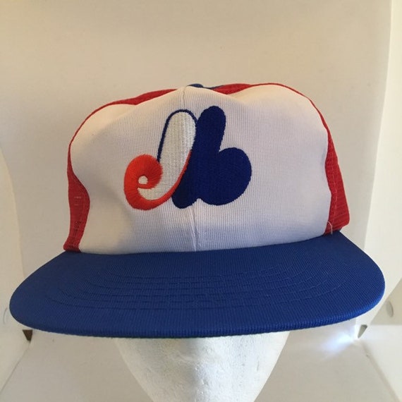 Expos Trucker Snapback Hat 1990s 