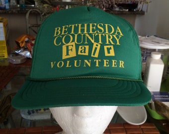 Vintage Bethesda Country Fair Trucker SnapBack hat 1980s 90s