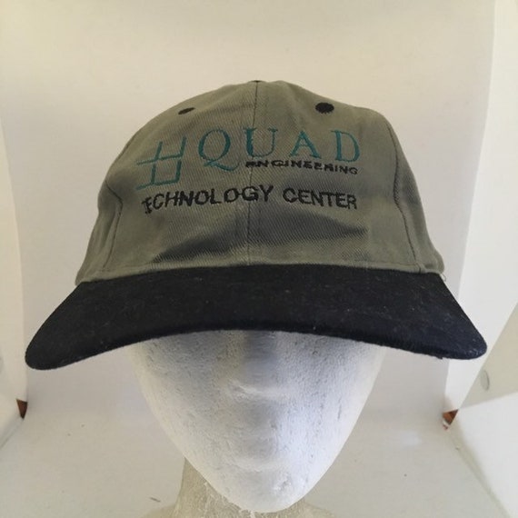 Vintage Quad engineering Strapback hat 1990s 80s … - image 1
