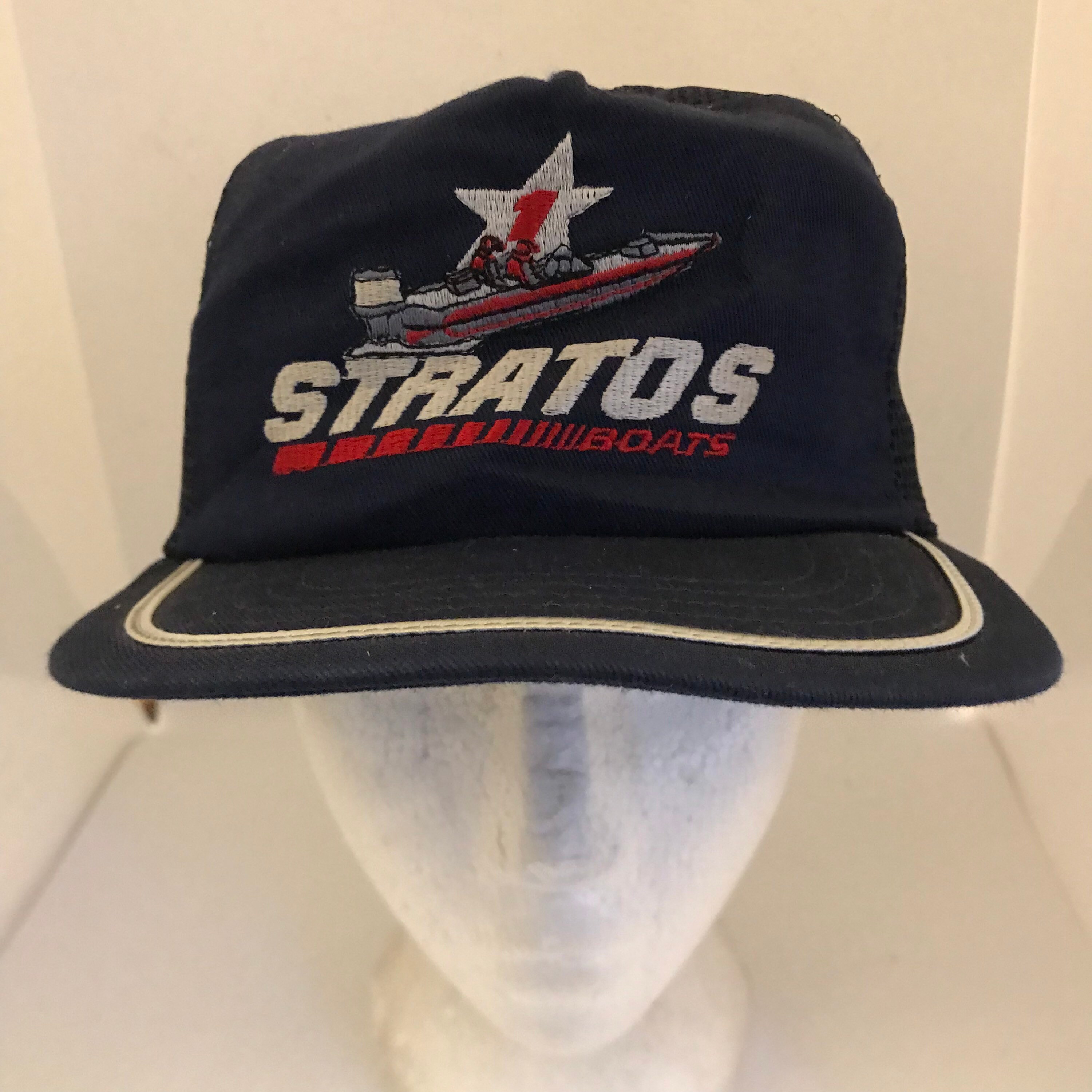 Vintage Stratos Boats Trucker Snapback 