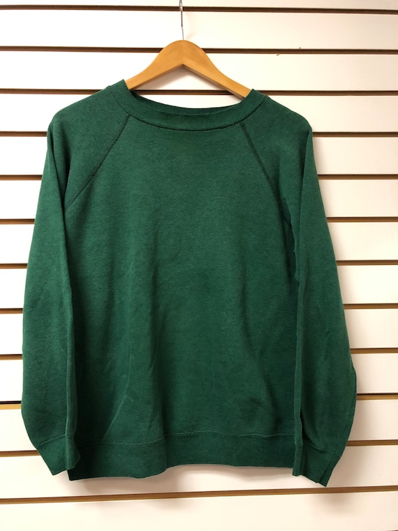 Vintage Blank forrest green sweatshirt size medium