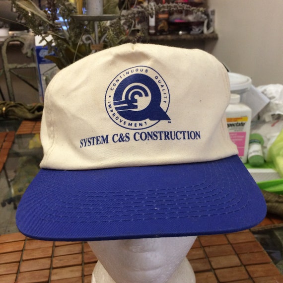 Vintage System C&S construction Trucker Snapback … - image 1