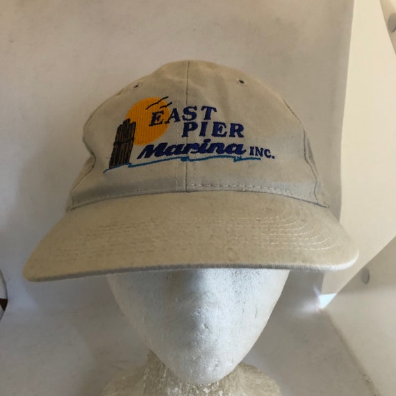 Vintage East, pier Marina Inc. Strapback Hat 1990s