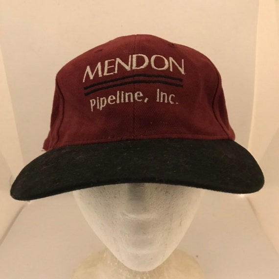 Vintage mendon pipeline inc Strapback hat 1990s 8… - image 1