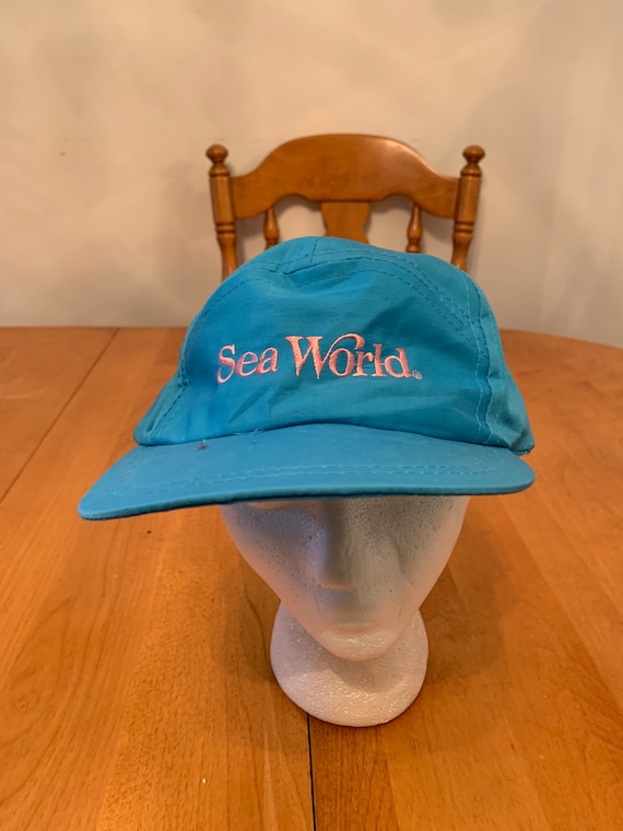 Vintage sea world Trucker Snapback hat 1990s 80s R