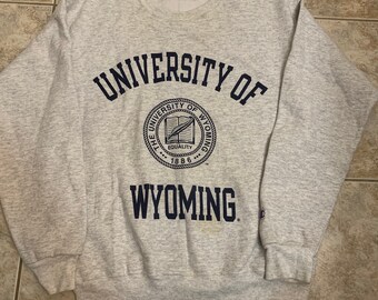 Vintage University of Wyoming crewneck Sweatshirt size small 1990s 80s