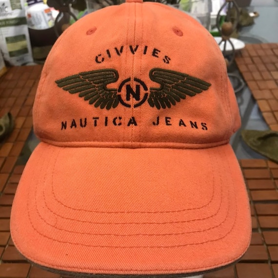 Vintage Nautica jeans Strapback hat 1980s 90s - image 1