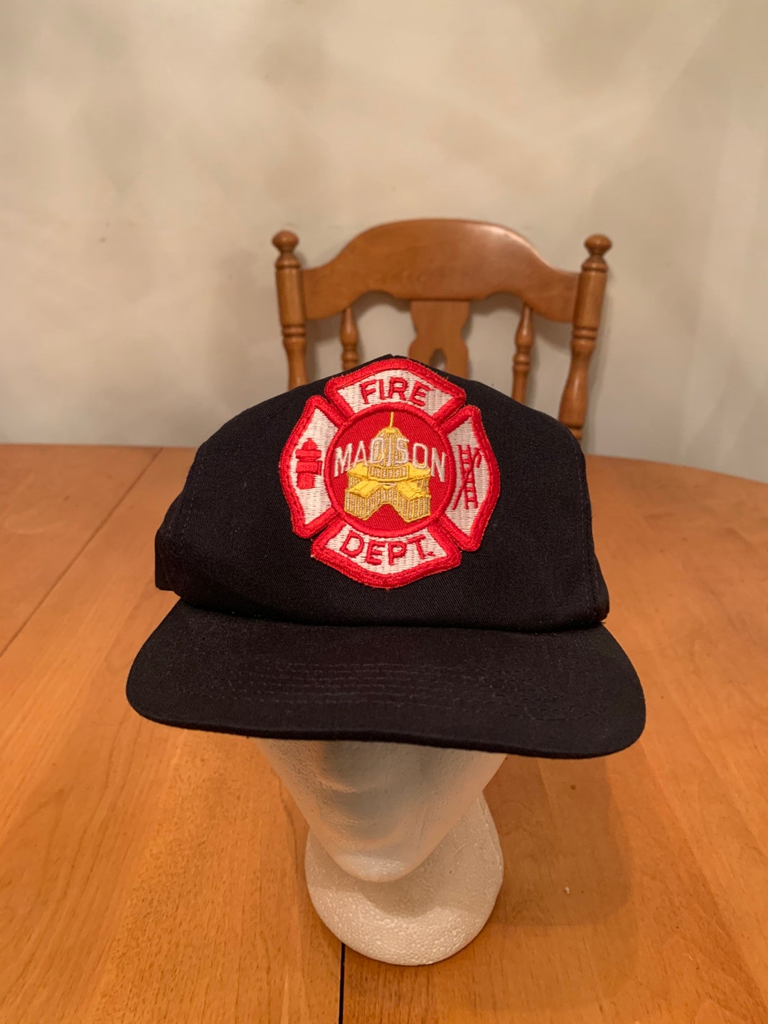 Casquette Trucker Vintage Années 80 Hawkeye Fire & Safety Iowa – Neuf Sans étiquette, Mesh Rétro
