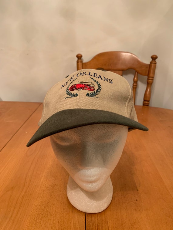 Vintage New Orleans Strap back hat 1990s 80s R1 - image 1