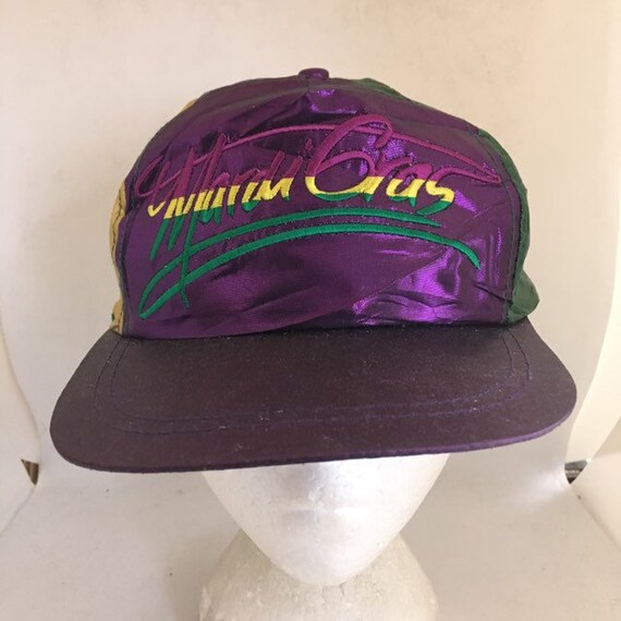 Vintage Mardi Gras Trucker SnapBack Hat 1990s 198… - image 2