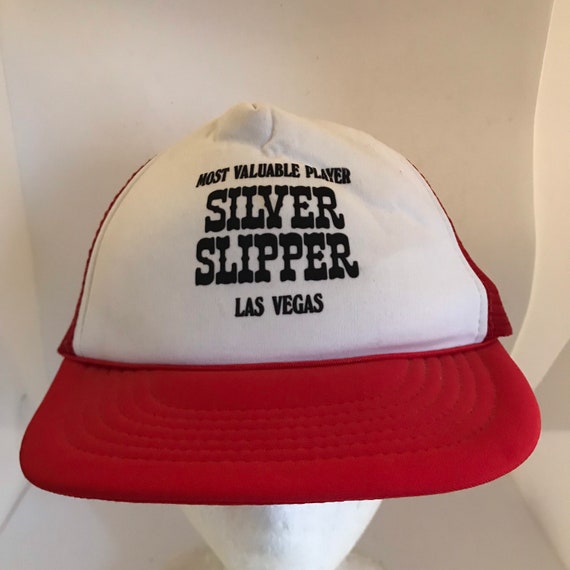 Vintage silver slipper Las Vegas Trucker SnapBack… - image 2