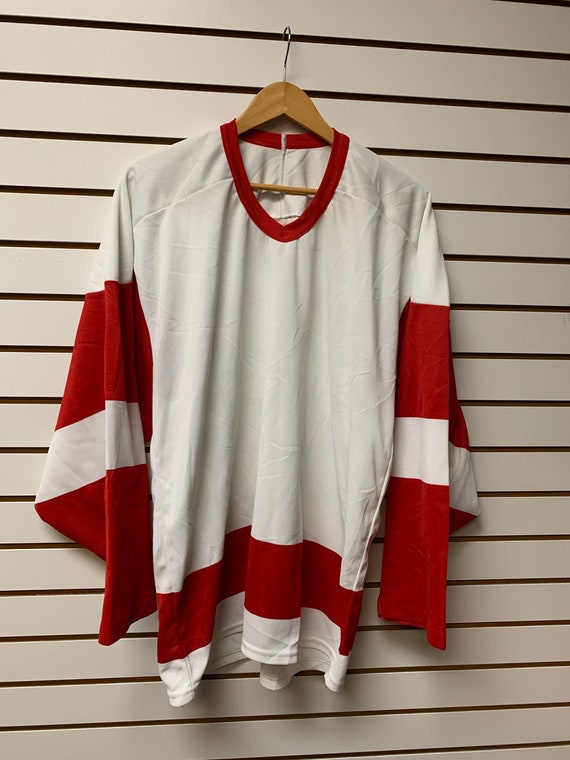 Vintage Detroit red wings blank hockey jersey siz… - image 1