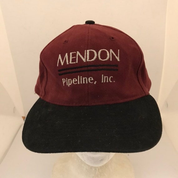 Vintage mendon pipeline inc Strapback hat 1990s 8… - image 2