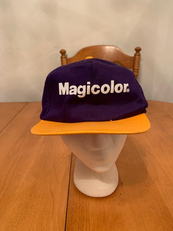 Vintage magic Color Trucker Snapback hat 1990s 80… - image 1