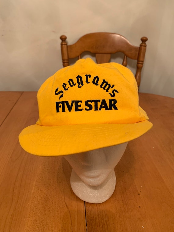 Vintage seagrams five star Snapback hat 1990s 80s