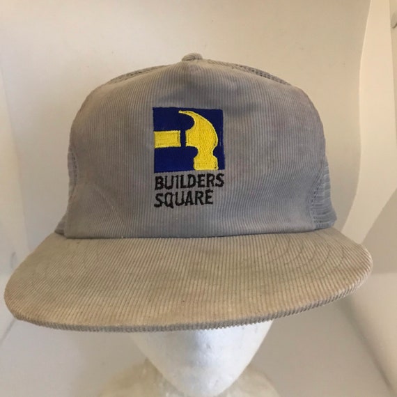 Vintage builders square corduroy Trucker SnapBack… - image 2