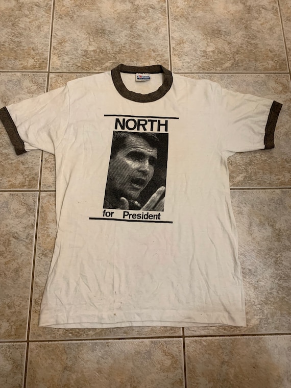 Vintage Oliver North for president T shirt size me