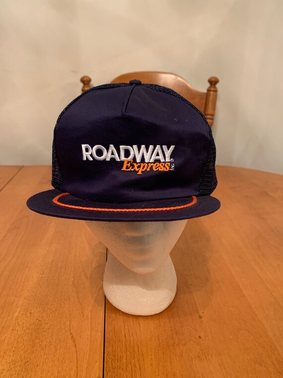 Vintage roadway express Trucker Snapback hat 1990s 80s R1
