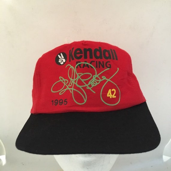 Vintage Kendall Racing Trucker SnapBack Hat Adjus… - image 2