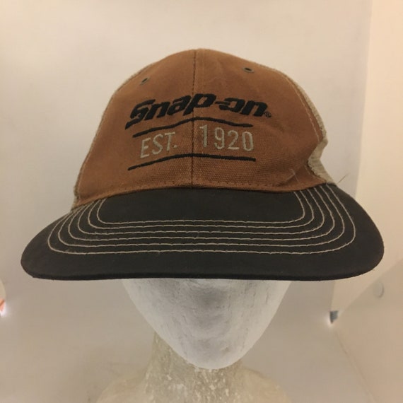 Vintage Snap on Trucker Strapback hat adjustable … - image 1