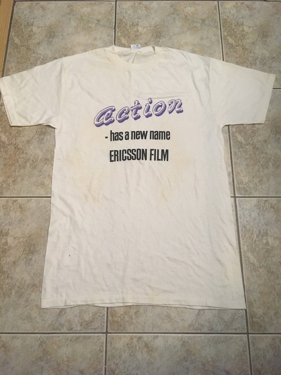 Vintage Ericsson Film T shirt size Large 1990s 80s