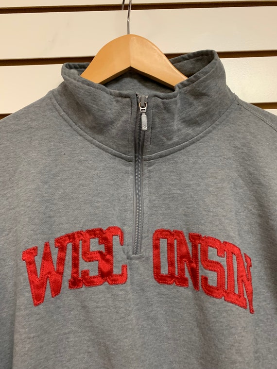 Vintage Wisconsin badgers 1/4 zip crewneck sweats… - image 2