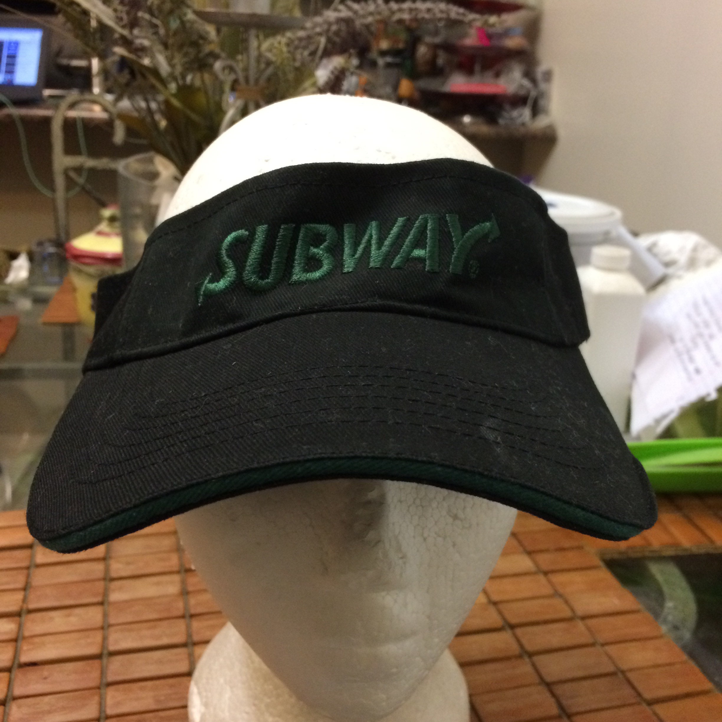 Vintage Subway Visor Strapback Hat 1990s