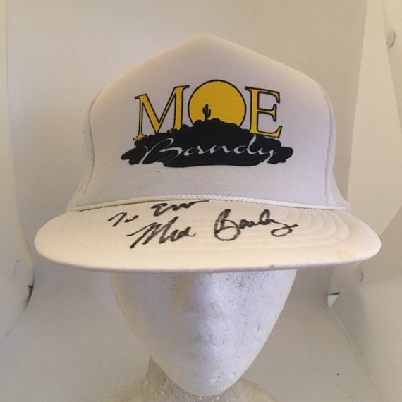 Vintage Moe bandy Trucker SnapBack hat autographe… - image 1